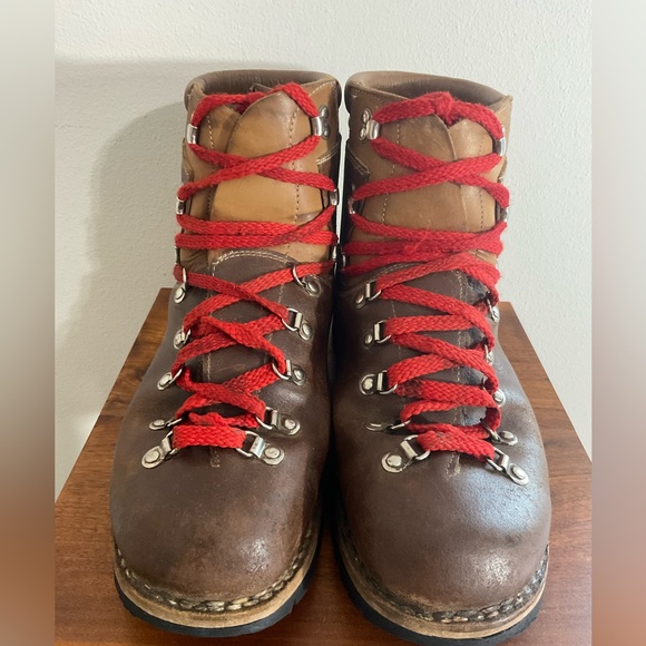 PMS by GRONELL Vtg Classic All Leather Norwegian Welt Mountain Boots Men Size 13 - Picture 1 of 6